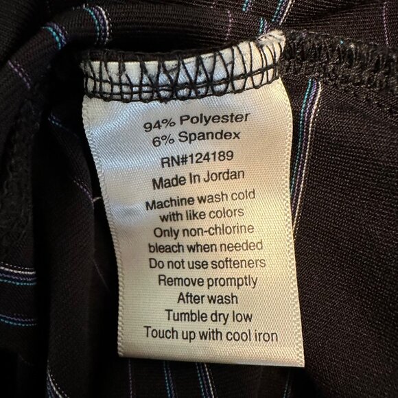 Kirkland Signature Mens Black Striped Performance Short Sleeve Polo Shirt M - Picture 5 of 7